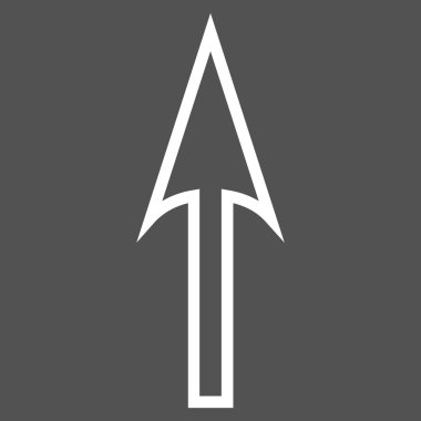 Anahat vektör simge yukarı ok keskin