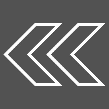 Shift Sol anahat vektör simgesi