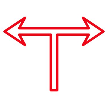 Ok sol doğru anahat vektör simgesi bölmek