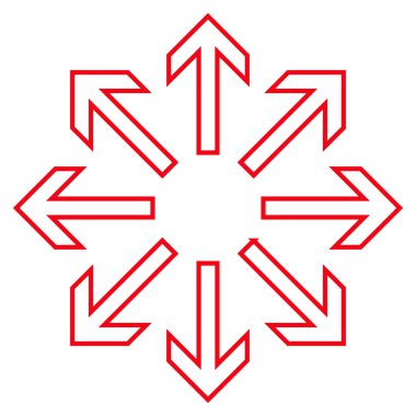 Oklar kontur vektör simgesini genişletin