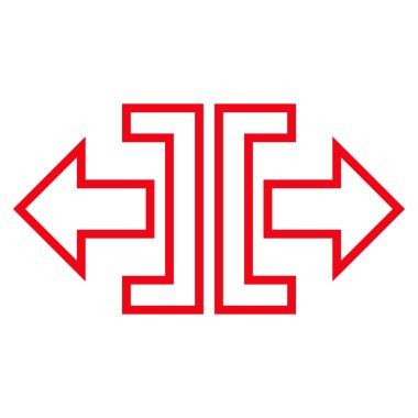 Yatay ince çizgi vektör simgesini genişletin