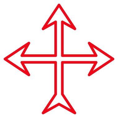 Kavşak okları kontur vektör simgesi