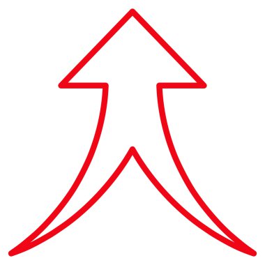 Kontur vektör simge yukarı ok birleştirme