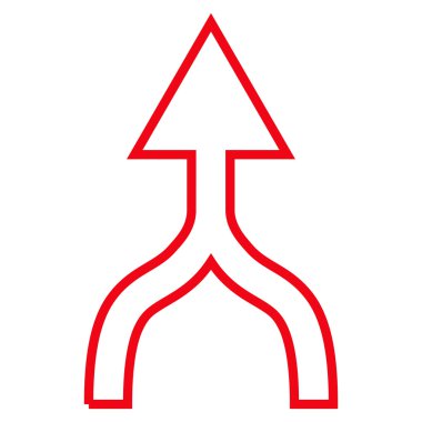 Kontur vektör simge yukarı ok birleştirme