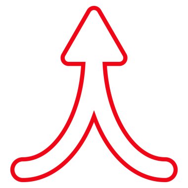 Kontur vektör simge yukarı ok birleştirme