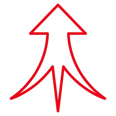 Anahat vektör simge yukarı ok birleştirme