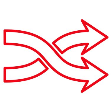 Okları yatay kontur vektör simge mix