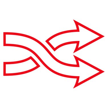 Okları yatay kontur vektör simge mix