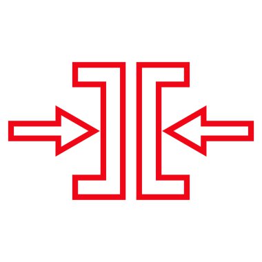 Basınç yatay anahat vektör simgesi