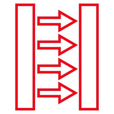 Basınç yatay ince çizgi vektör simgesi