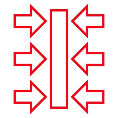 Basınç yatay kontur vektör simgesi