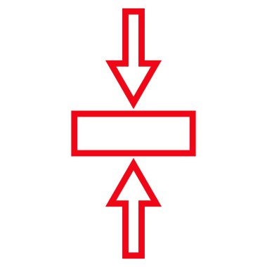 Basınç dikey ince çizgi vektör simgesi