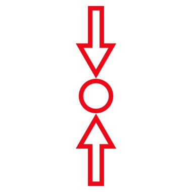 Basınç dikey ince çizgi vektör simgesi