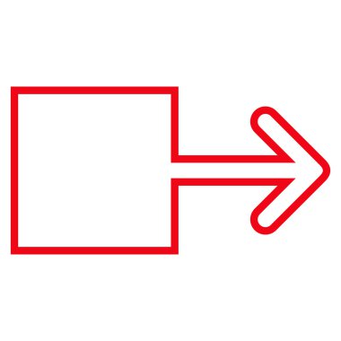 Çekme oku şu ince çizgi vektör simgesi