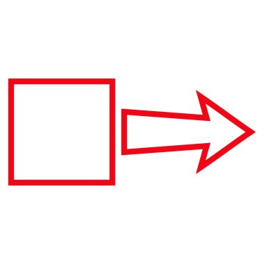 Çekme oku sağ kontur vektör simgesi