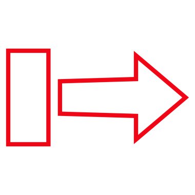 Çekme oku şu kontur vektör simgesi