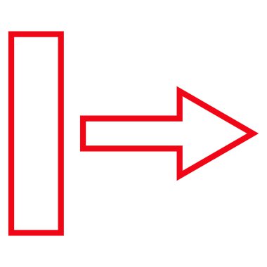 Çekme oku şu kontur vektör simgesi