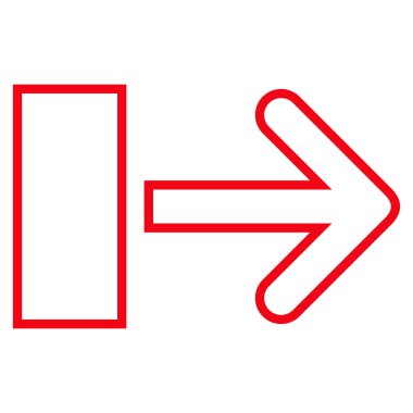 Çekme oku doğru anahat vektör simgesi