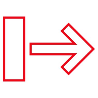 Çekme oku şu ince çizgi vektör simgesi