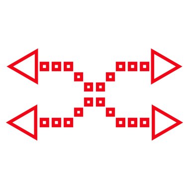 Shuffle okları yatay ince çizgi vektör simgesi