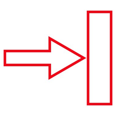 Şu ince çizgi vektör simgesi itmek