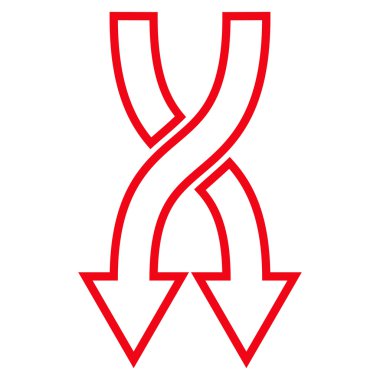 Anahat vektör simgesi aşağı okları shuffle