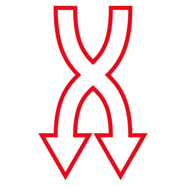 İnce çizgi vektör simgesi aşağı okları shuffle