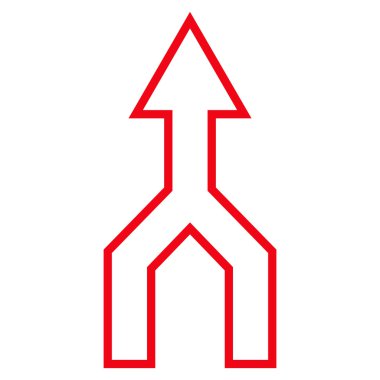 Kontur vektör simge yukarı ok birleştirmek