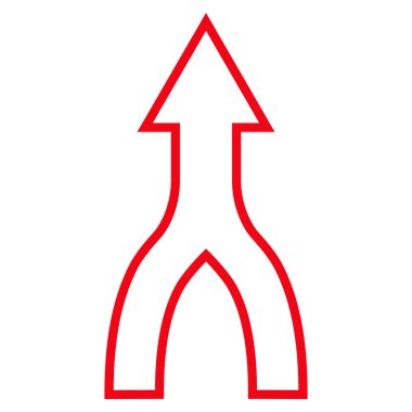 Kontur vektör simge yukarı ok birleştirmek