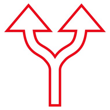 Kontur vektör simge yukarı okları bölme