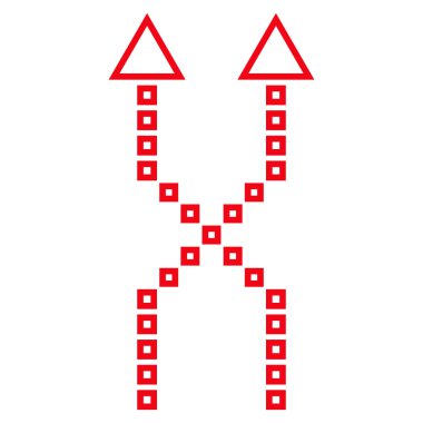 Anahat vektör simge yukarı okları shuffle