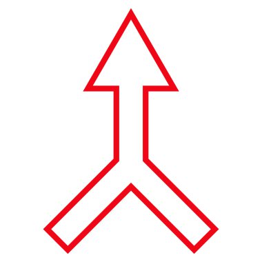 Kontur vektör simge yukarı ok birleştirmek