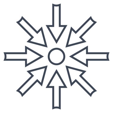 Oklar anahat vektör simge sıkıştırmak