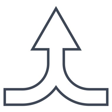 Anahat vektör simge yukarı ok birleştirmek