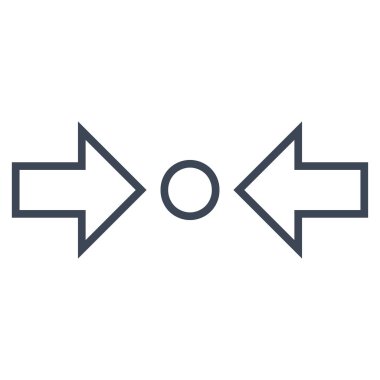 Yatay ince çizgi vektör simge sıkıştırmak