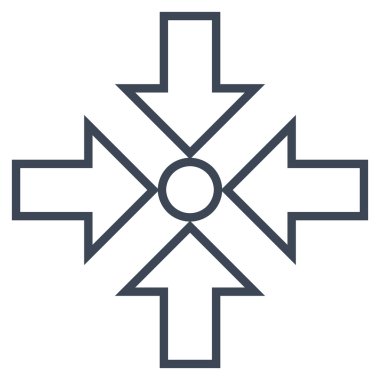 Oklar kontur vektör simge sıkıştırmak