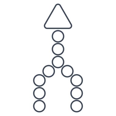 Kontur vektör simge yukarı ok birleştirmek