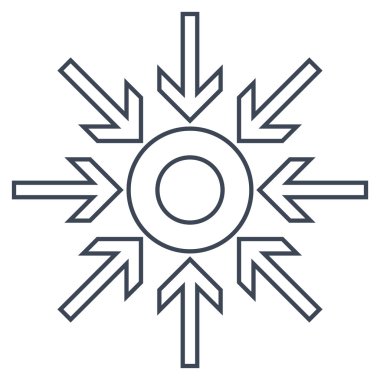 Oklar kontur vektör simge sıkıştırmak