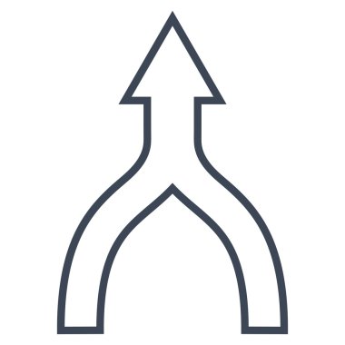 İnce çizgi vektör simge yukarı ok bağlanmak