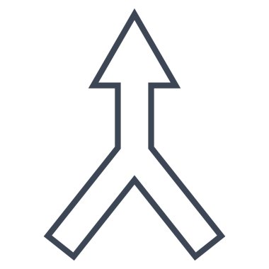 Anahat vektör simge yukarı ok bağlanmak