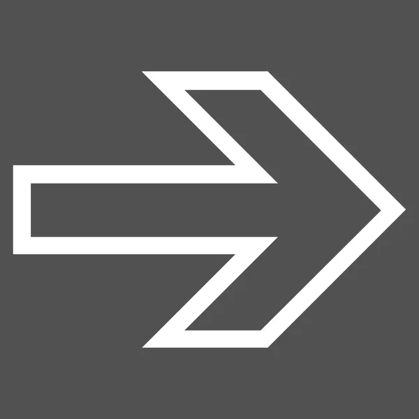 Pijl rechts Contour Vector Icon — Stockvector