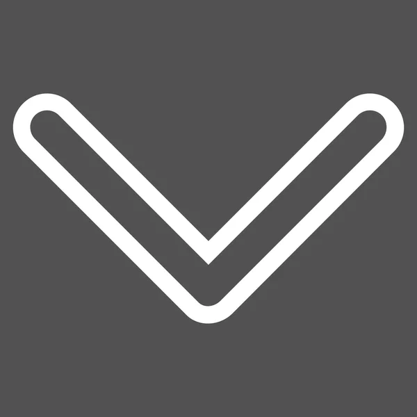 Arrowhead Down Stroke Vector Icon — Stock Vector
