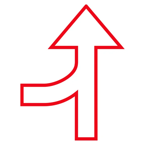 Connection Arrow Up Contour Vector Icon — Stock Vector