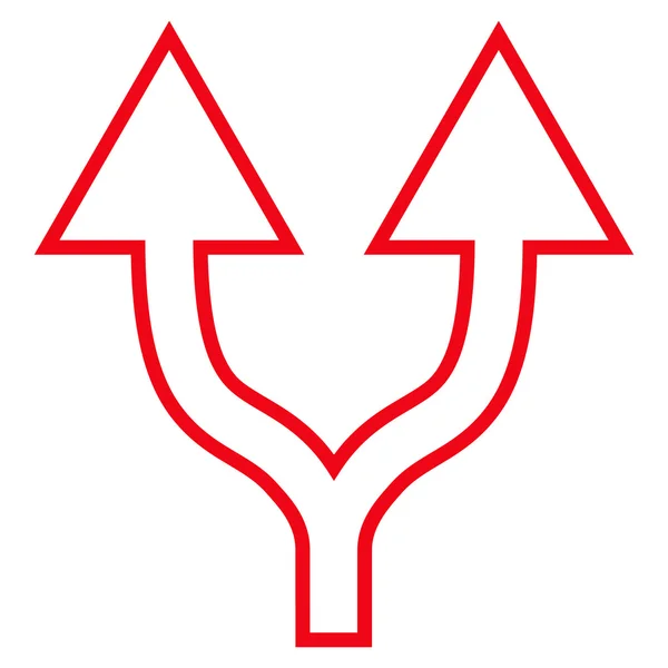 Junction Arrow Up Stroke Vector Icono — Archivo Imágenes Vectoriales