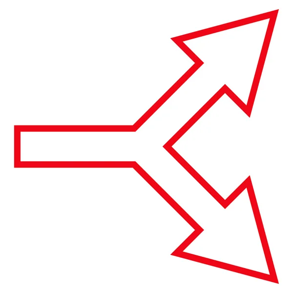 Значок вектора правого штриха стрелки перехода — стоковый вектор