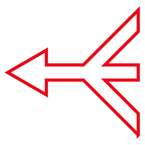 Combinar flecha izquierda contorno Vector icono — Archivo Imágenes Vectoriales
