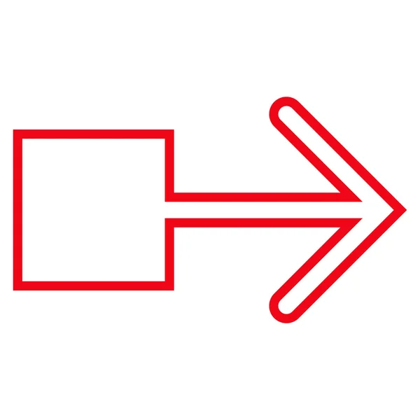 Tirez la flèche droite touche vectorielle Icône — Image vectorielle
