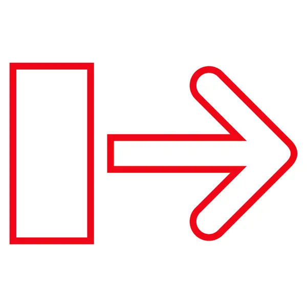 Векторная икона "Вытянуть стрелку вправо" — стоковый вектор
