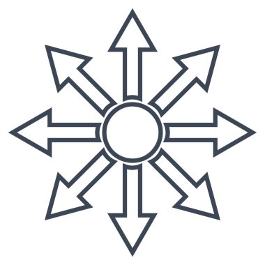 Oklar kontur vektör simgesini genişletin