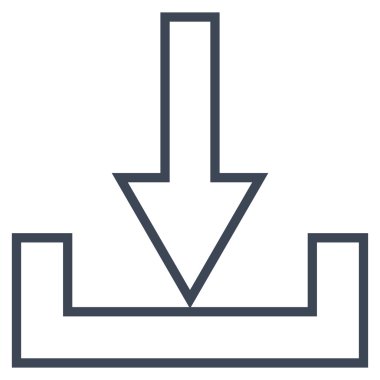 Yüklemeler kontur vektör simgesi